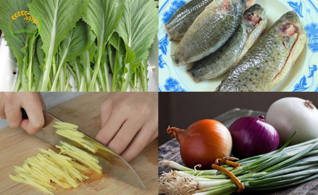 canh cá rô đồng nấu rau cải